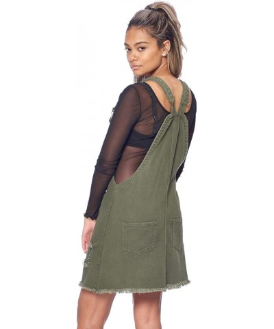 Women's Casual Bib Straight Denim Jeans Ripped Adjustable Overall Dress Pinafore for Women Olive Rsdo760 $11.75 Dresses