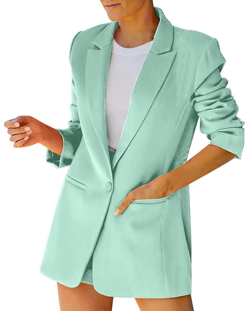 Blazers for Women Open Front Long Sleeve Suit Blazer Jackets Classic Lapel Open Front Button Suit Blazer Jackets 1241-nfhhse-...