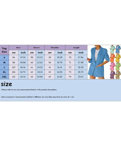 Blazers for Women Open Front Long Sleeve Suit Blazer Jackets Classic Lapel Open Front Button Suit Blazer Jackets 1241-nfhhse-...