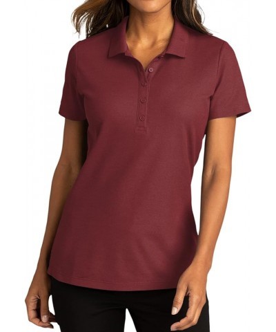 Ladies Easy Care Polo Shirts in XS-4XL Burgundy $19.79 Shirts