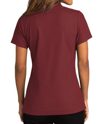 Ladies Easy Care Polo Shirts in XS-4XL Burgundy $19.79 Shirts