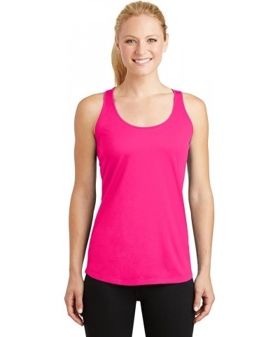 Women's Racerback Tank Top Neon Pink $8.46 Tanks