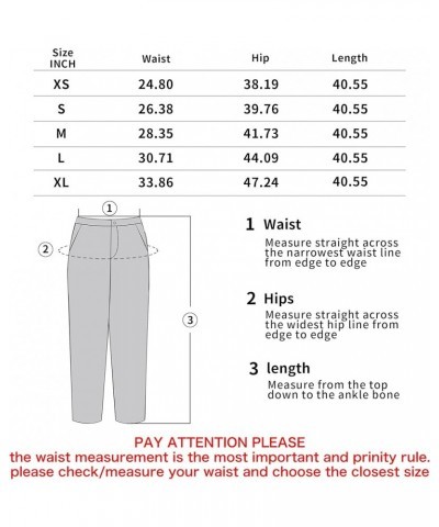 Women Wide Leg Linen Pants Elastic Waist High Rise Work Casual Long Trousers Pink $13.20 Pants