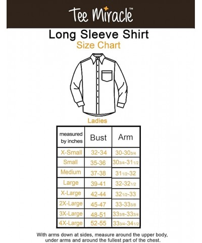 Custom Long Sleeve Button Up Shirts for Women - Add Your Text - Personalized Embroidery Button Down Easy Care Shirts Royal/Cl...