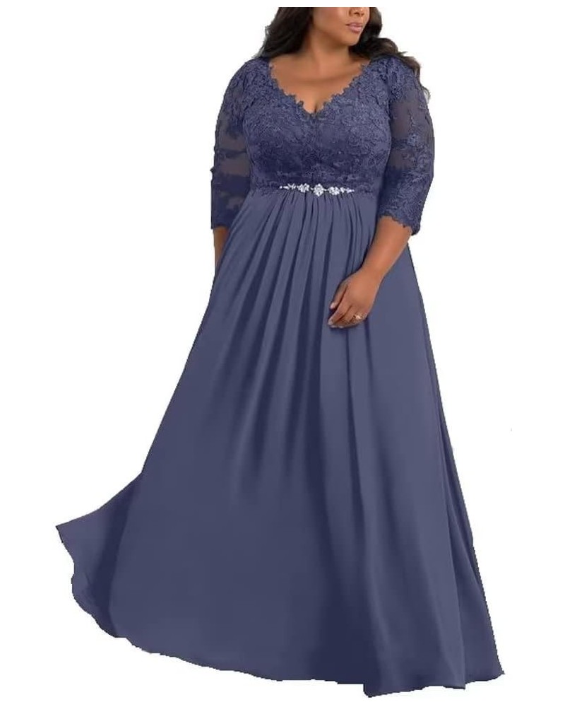 Plus Size Mother of The Bride Dresses for Wedding Lace Applique Prom Dress Formal Dress for Wedding Guest Stormy $31.61 Dresses