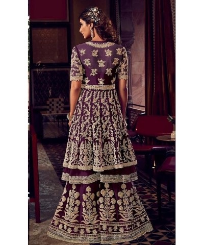 Eid Special New Sewn Indian Pakistani Wear Salwar Kameez Palazzo Sharara Suit Designer Plazo Dress Choice 4 $44.00 Suits