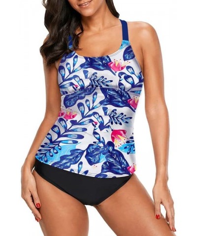 Womens 2024 Summer Striped Print Racerback Tankini Swim Top No Bottom (S-XXXL) 1 White $15.82 Swimsuits