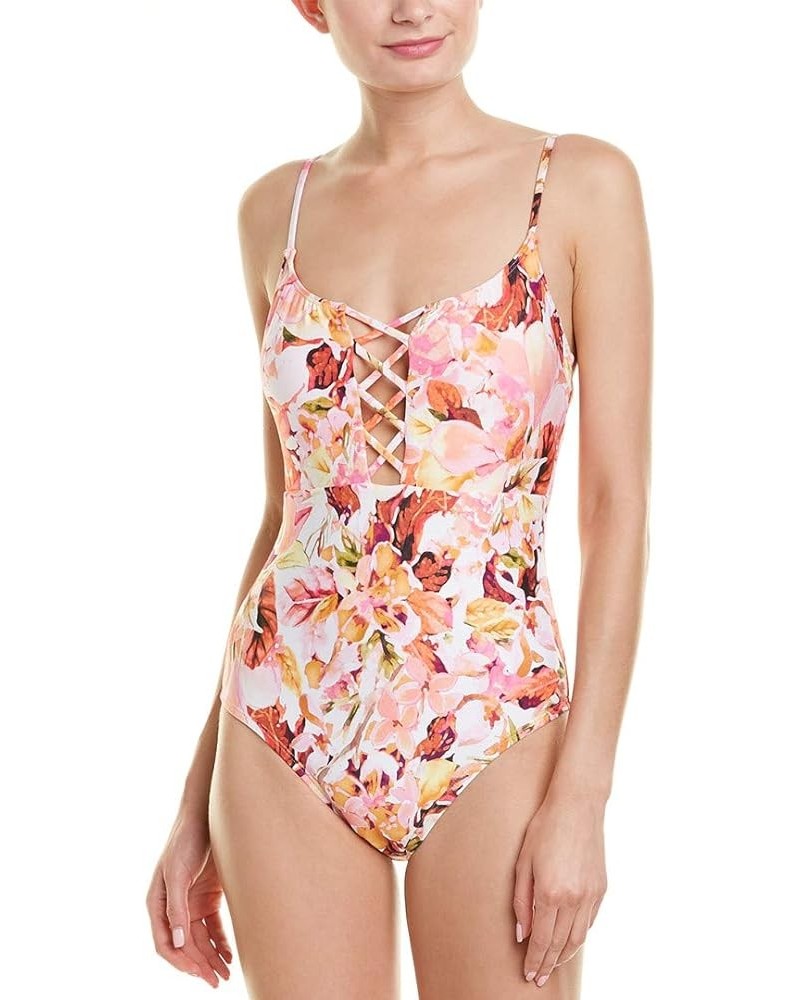 Women's Standard Strappy Convertible One Piece Swimsuit Pink / Red / Floral Print $32.47 Swimsuits