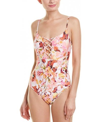 Women's Standard Strappy Convertible One Piece Swimsuit Pink / Red / Floral Print $32.47 Swimsuits