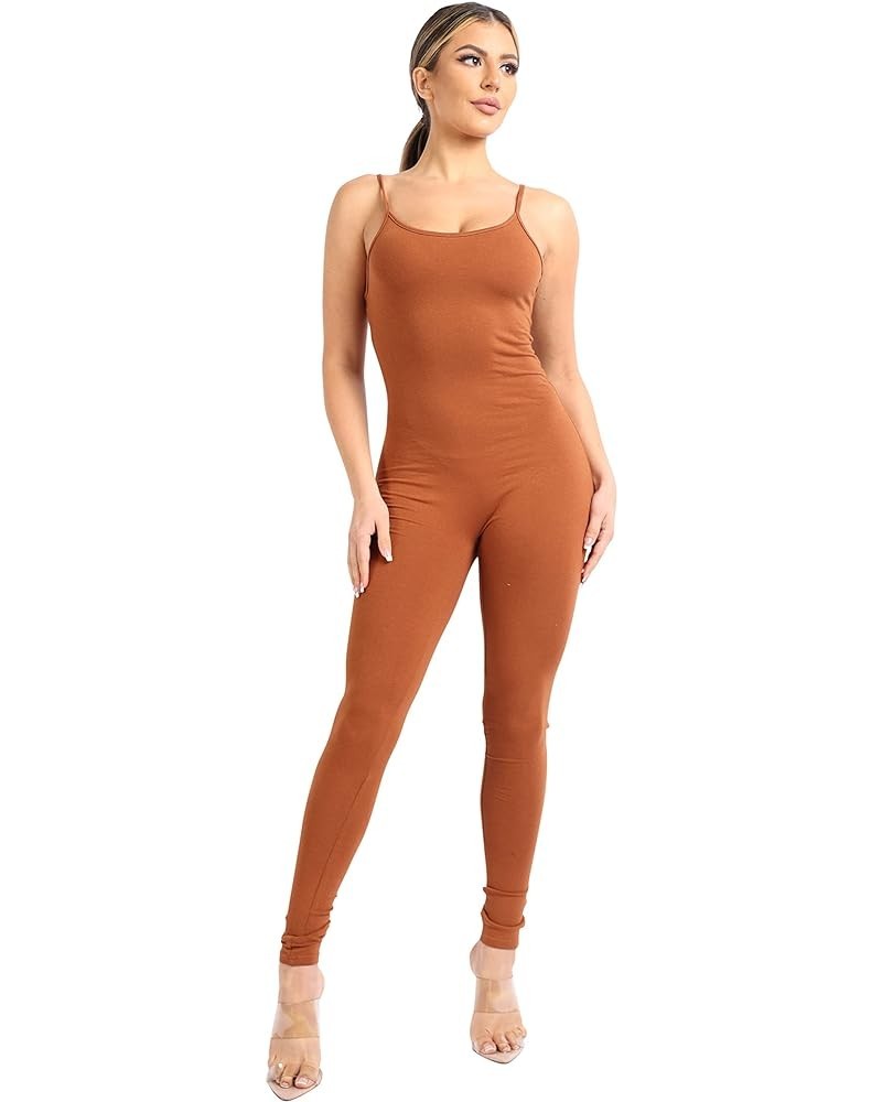 TOO HOT FASHIONS Women's Spaghetti Strap Sexy Bodycon Tank One Piece Jumpsuit Comfy Party Daily Soft Jersey Romper Playsuit M...