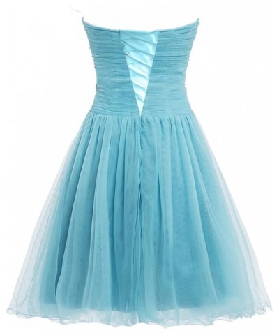 Strapless a Line Blue Crystal White Oranga Homecoming Dress Short Prom Dress Style2-yellow $44.52 Dresses