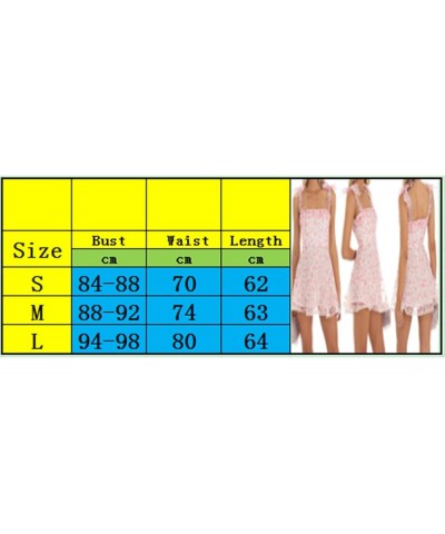 Women Summer Spaghetti Strap Going Out Mini Dress Square Neck Sleeveless Backless Swing Party Club Night Short Dress Light Gr...