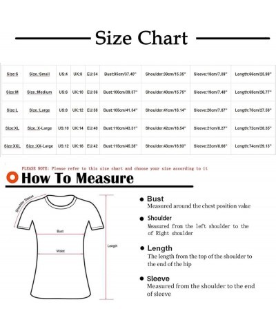 T Shirts for Women Summer Print Plus Size Tops Short Sleeve Crewneck Spring Blouses Loose Basic C-purple $10.32 T-Shirts