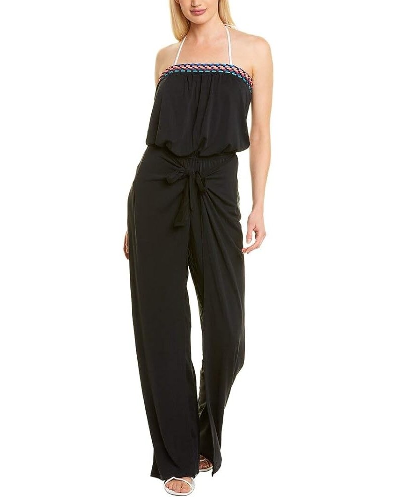 Women's Strapless Jumpsuit Swimsuit Cover Up Black Moon//Macrame Solids $26.67 Swimsuits