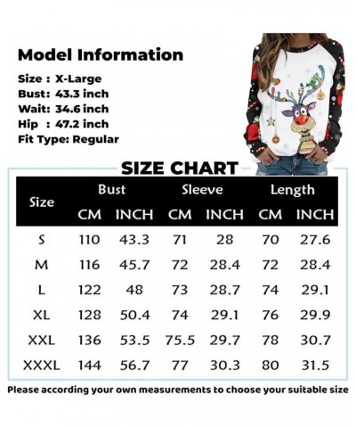 Womens Christmas Sweaters 2023 Loose Fit Cute Christmas Graphic Printed Long Sleeve Crewneck Pullover Sweatshirts Tops E-verm...