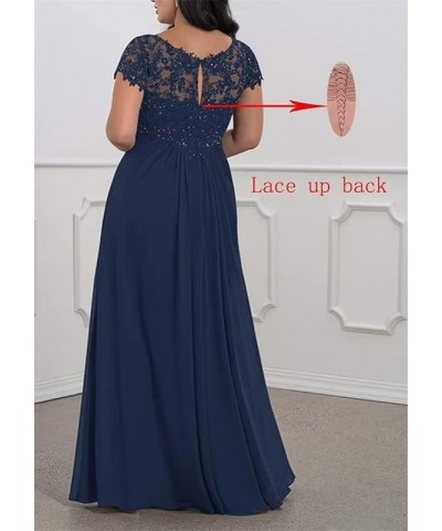 Mother of The Bride Dresses Lace Appliques Chiffon Wedding Guest Dresses for Women Beaded Formal Evening Gown Dusty Blue $36....