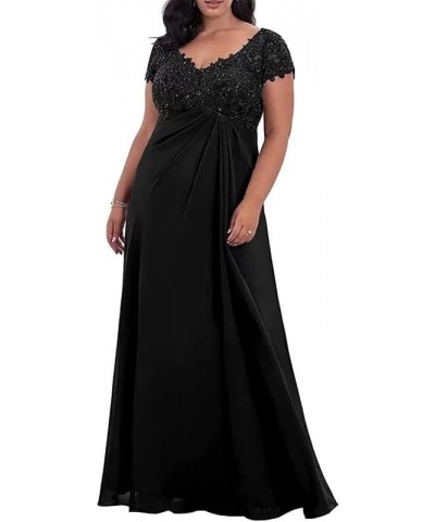 Mother of The Bride Dresses Lace Appliques Chiffon Wedding Guest Dresses for Women Beaded Formal Evening Gown Dusty Blue $36....