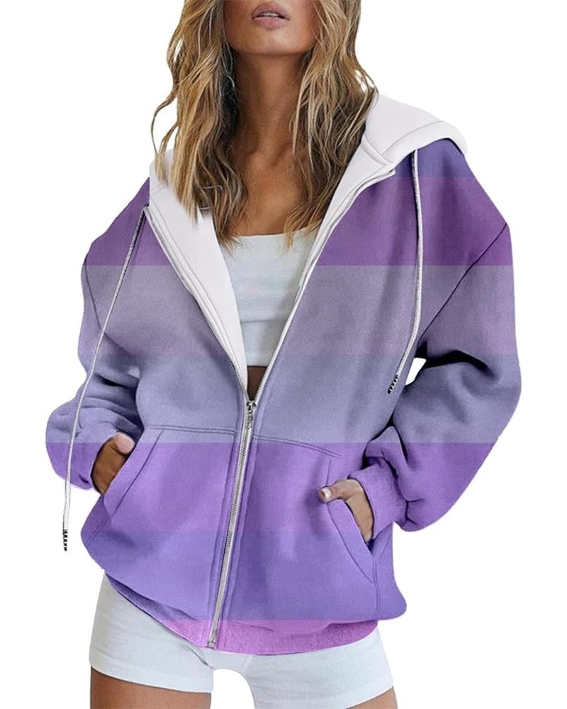 Light Weight Jackets for Women Casual Zip up Oversized Long Sleeve Hoodies Sweatshirts Fall and Winter Fitted L-7 $7.00 Jackets