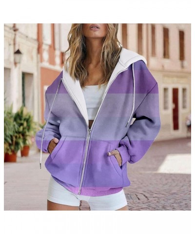 Light Weight Jackets for Women Casual Zip up Oversized Long Sleeve Hoodies Sweatshirts Fall and Winter Fitted L-7 $7.00 Jackets