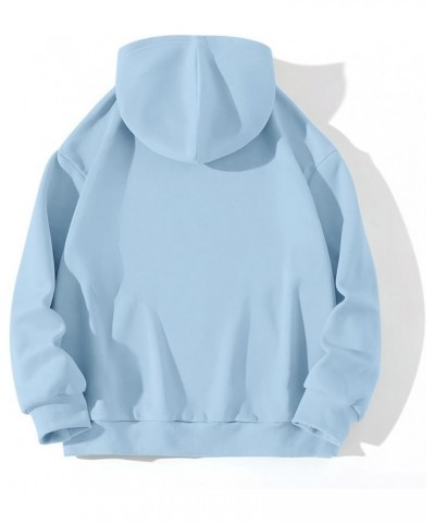 Hoodies for Women Flower Graphic Floral Solid Color Loose Hooded Sweatshirt 2023 Fall Clothes Fashion Drop Sky Blue 3 $12.41 ...