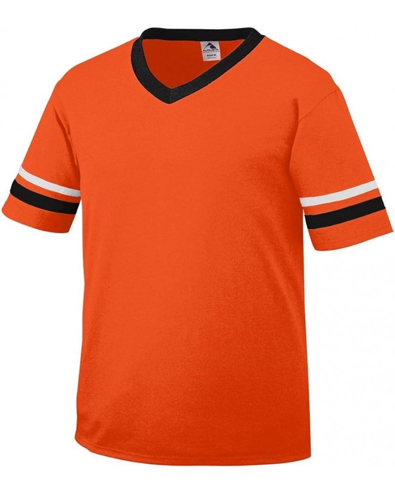 Men's Sleeve Stripe Jersey Orange/Black/Wh $11.81 Jerseys