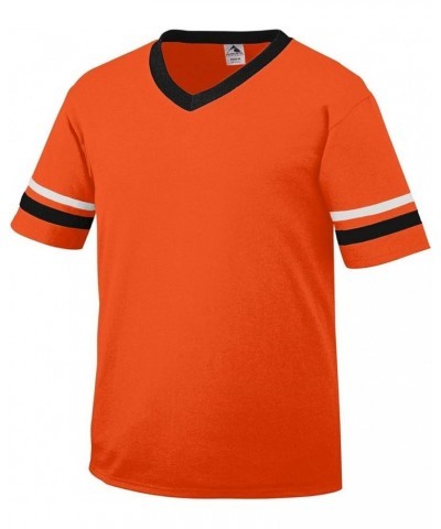 Men's Sleeve Stripe Jersey Orange/Black/Wh $11.81 Jerseys