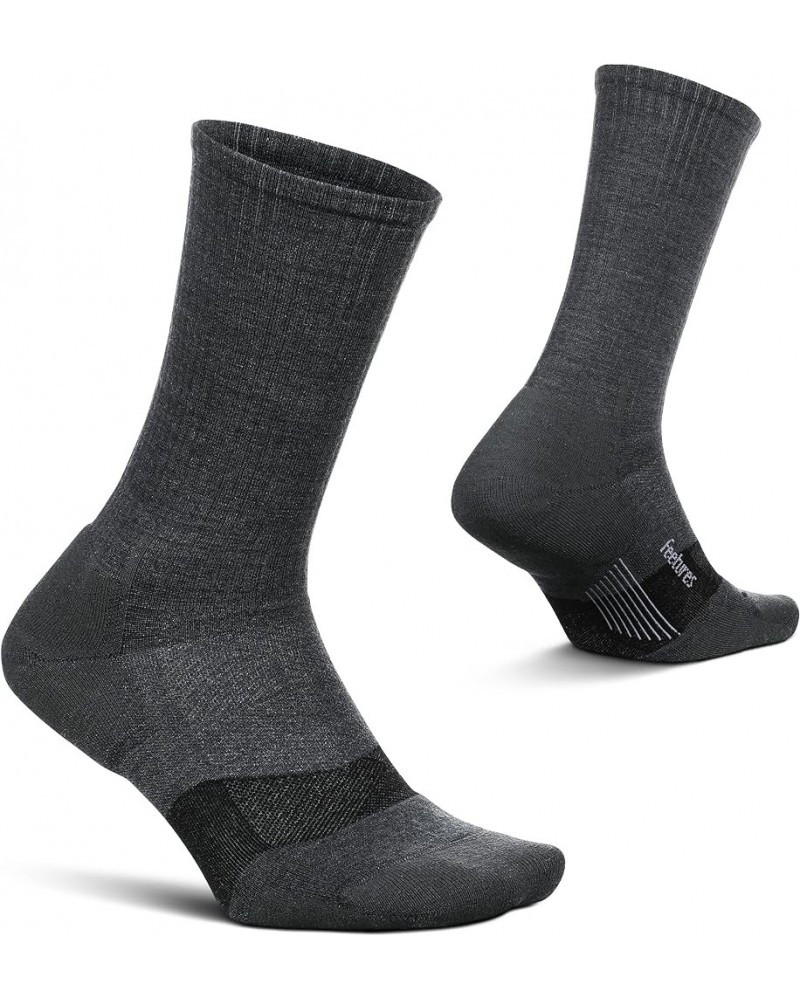 Merino 10 Cushion Crew Sock Stripe (1 Pair) Gray $14.79 Activewear