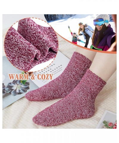 YSense 5 Pairs Womens Wool Socks Thick Knit Warm Winter Socks for Women Cozy Comfy Socks Gifts O- Solid Color 1(with Bag) $7....