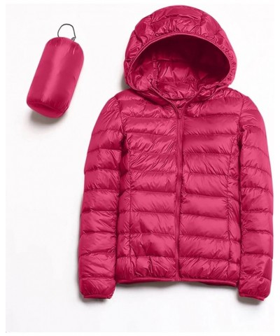 Packable Puffer Jacket for Women Lightweight Winter Short Duck Down Jackets Slim Fit Bubble Coat Zipper Down Jacket with Hood...