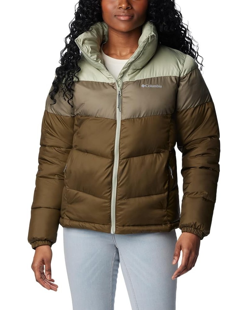 Women's Puffect Color Blocked Jacket Olive Green/Stone Green/Safari $40.67 Jackets