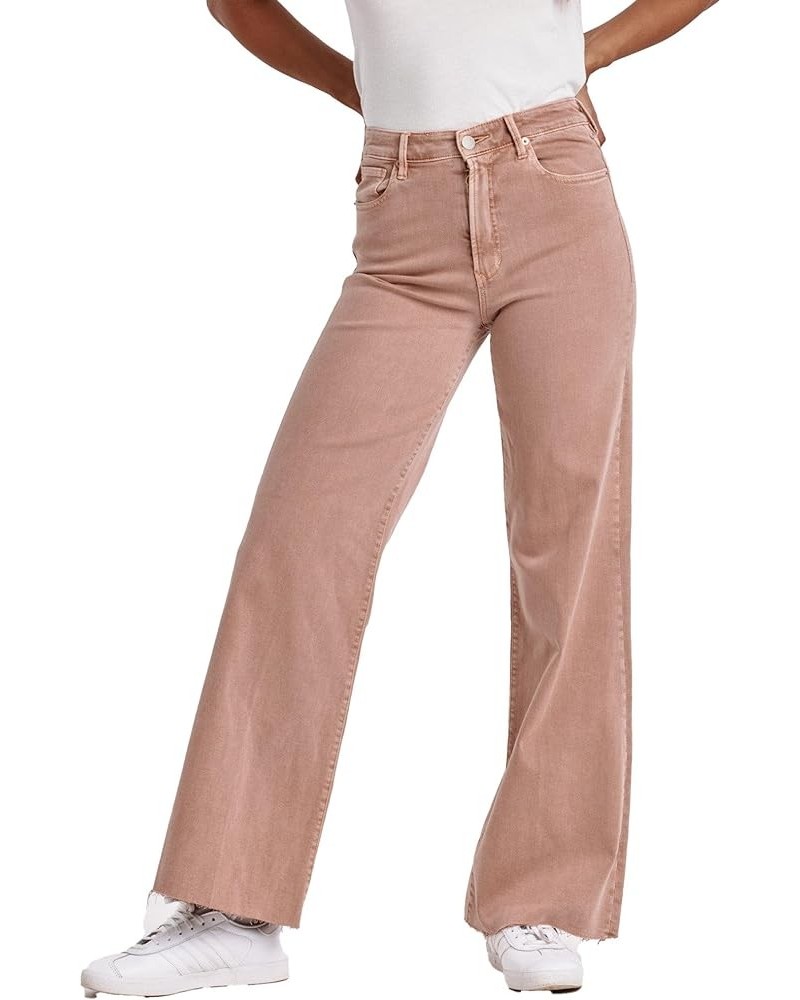 Women's Fiona Mid Rise Wide Leg Jeans Italian Clay $42.90 Jeans