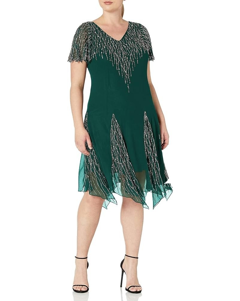 Women's Plus Size Short Beaded Dress Hunter/Multi $59.85 Dresses