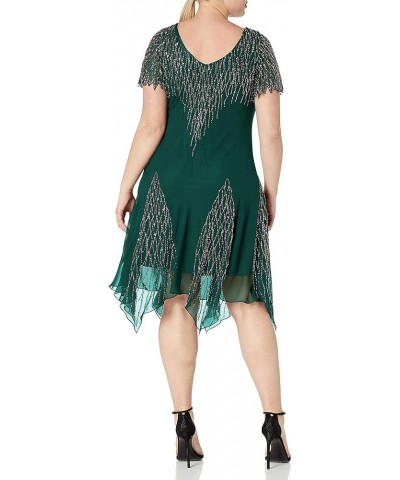 Women's Plus Size Short Beaded Dress Hunter/Multi $59.85 Dresses