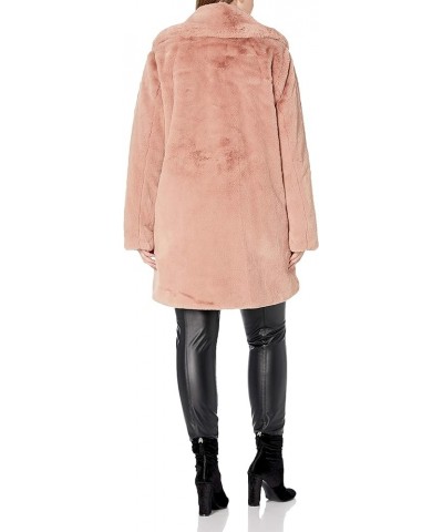 Women's Plus Size Solid Faux Fur Coat Blush $50.39 Coats