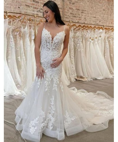 Mermaid Wedding Dresses for Bride with Sleeves Satin Bridal Gowns for Women 2023 with Sweep Train Style15 Ivory $64.35 Dresses