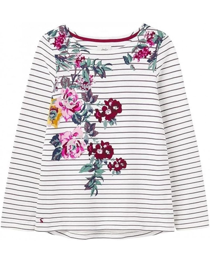 Women's Harbour Print Long Sleeve Jersey Top Floral Placement Creme $25.72 T-Shirts