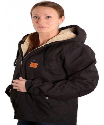 Women’s Sherpa Lined Insulated Work Jackets Black $48.10 Jackets