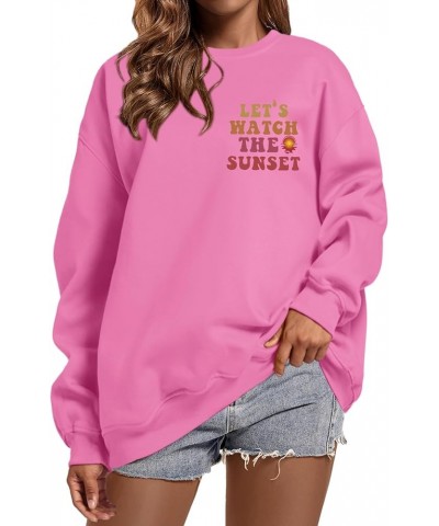 Oversized Hoodie For Women Baggy Casual Sweatshirt Teen Hooded Long Sleeve Basic Pullover Drawstring Kangaroo Pocket A-pink $...