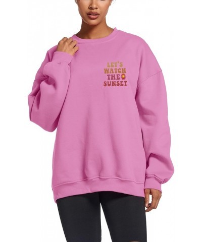 Oversized Hoodie For Women Baggy Casual Sweatshirt Teen Hooded Long Sleeve Basic Pullover Drawstring Kangaroo Pocket A-pink $...