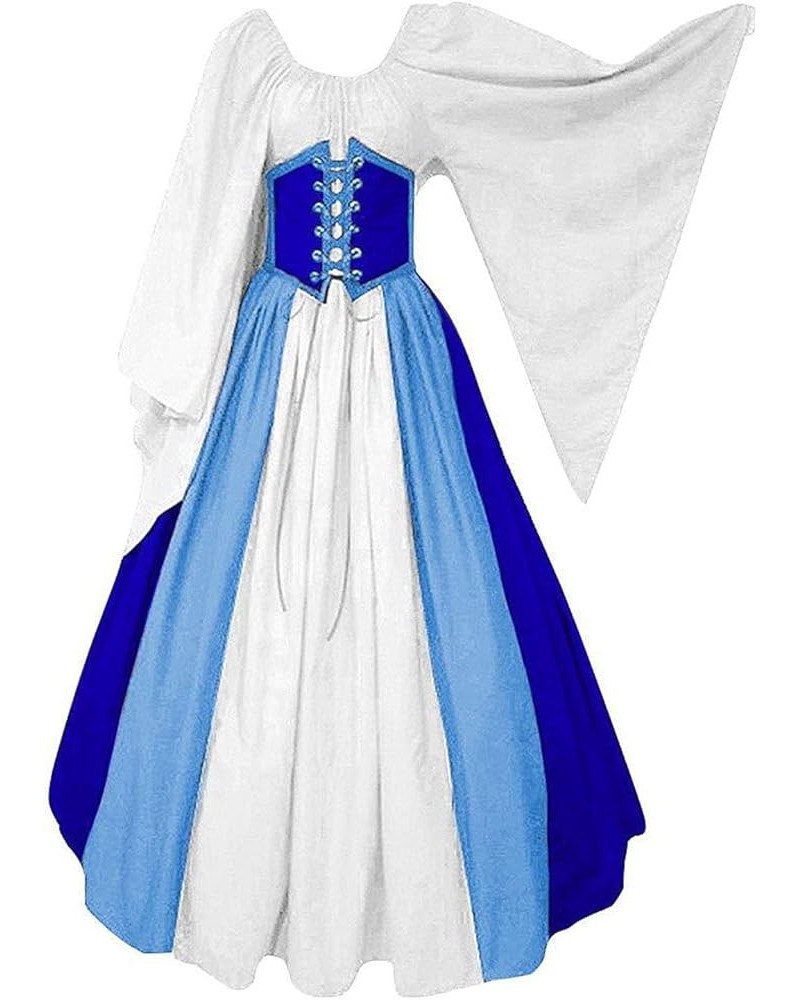 Women Vintage Goth Grunge Goddess Peplum Lolita Costumes Cosplay Dresses for Women Hippie Medieval Dresses X-z28 Royal Blue $...