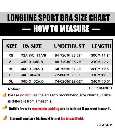 Women's Longline Sport Bra Seamless Yoga Crop Top Medium-Low Support Workout Bra 1 Black $10.32 Lingerie