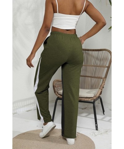 Sweatpants Women Baggy Straight Leg Sweat Pants Elastic Waist Drawstring Lounge Pants with Pockets 3 Army Green $11.99 Active...