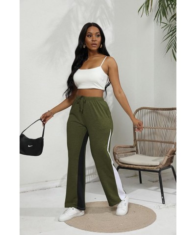 Sweatpants Women Baggy Straight Leg Sweat Pants Elastic Waist Drawstring Lounge Pants with Pockets 3 Army Green $11.99 Active...