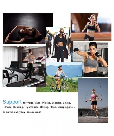 Racerback Sports Bras for Women Padded High Impact Support for Yoga Gym Running Fitness Rope Skipping Boxing Style6-light Pin...