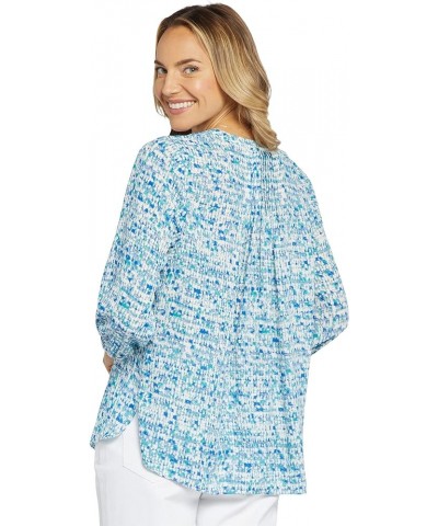 Women's 3/4 Sleeve Pintuck Blouse Skyland $20.70 Blouses