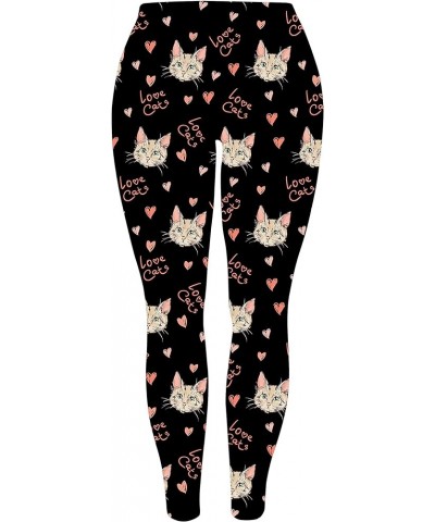 Soft Cat Kitten Meow Funny Ladies Leggings Pcl013 Love Cats $8.69 Leggings