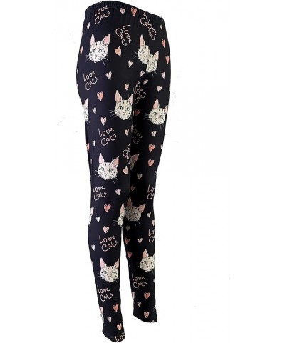 Soft Cat Kitten Meow Funny Ladies Leggings Pcl013 Love Cats $8.69 Leggings