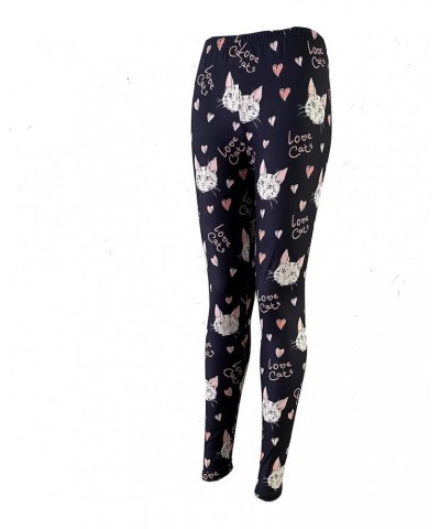 Soft Cat Kitten Meow Funny Ladies Leggings Pcl013 Love Cats $8.69 Leggings